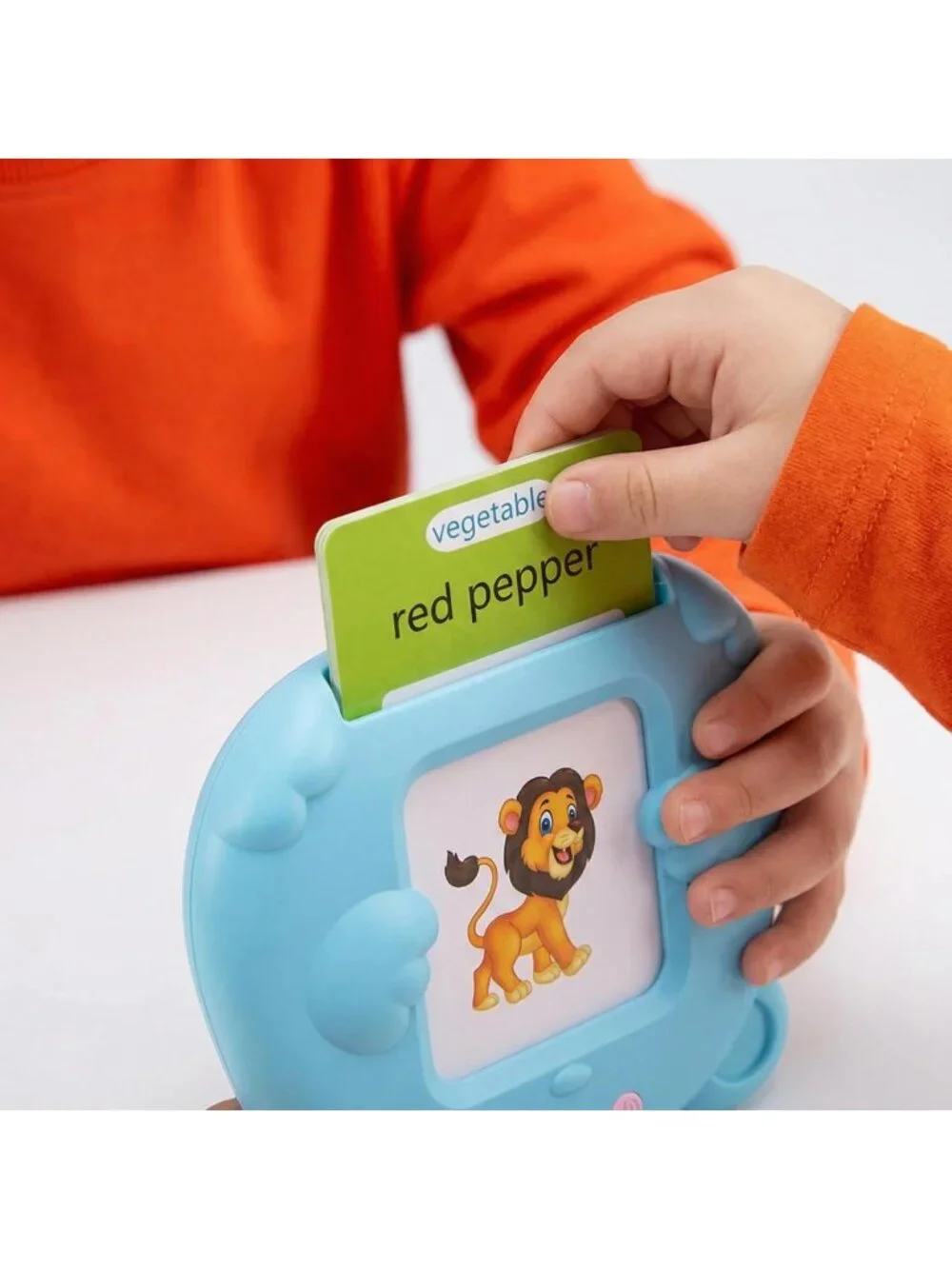 Bilingual Spanish English Talking Flash Cards for Kids 2-8, Portable Speech